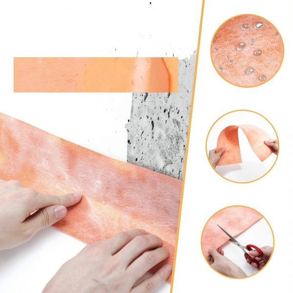 Waterproof Membrane WUWEOT 5in x 98.5ft 20mil Tile Underlayment-3